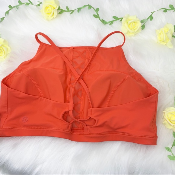 Lululemon shoreline swim bikini top red orange 10 - Picture 3 of 6